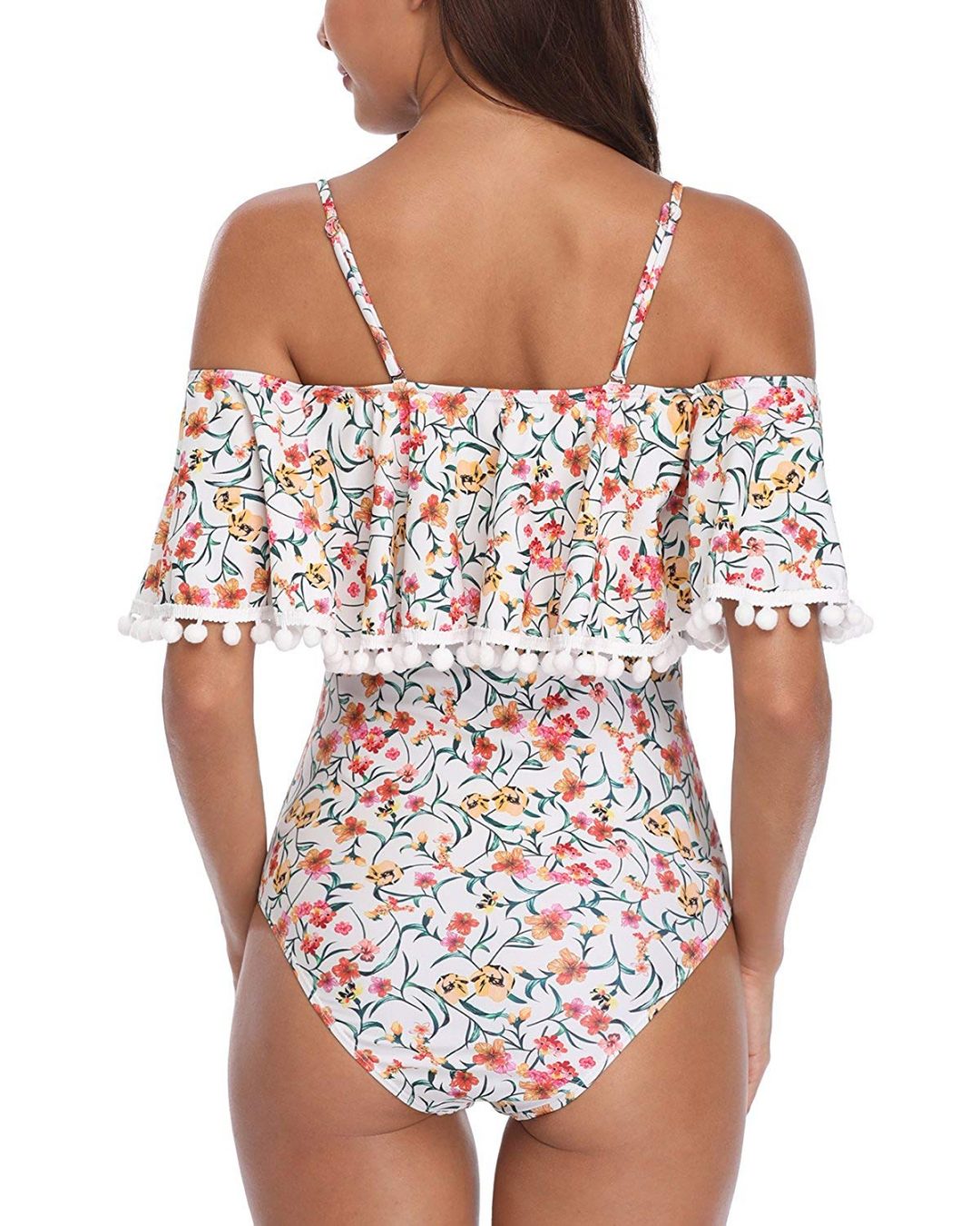 Women S One Piece Ruffle Swimsuit Off Shoulder Swimwear Bathing Suit