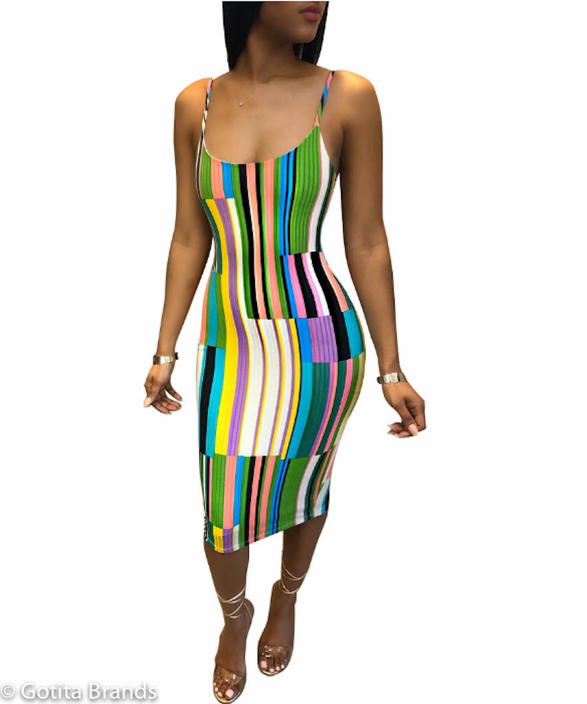 multicolor summer dress