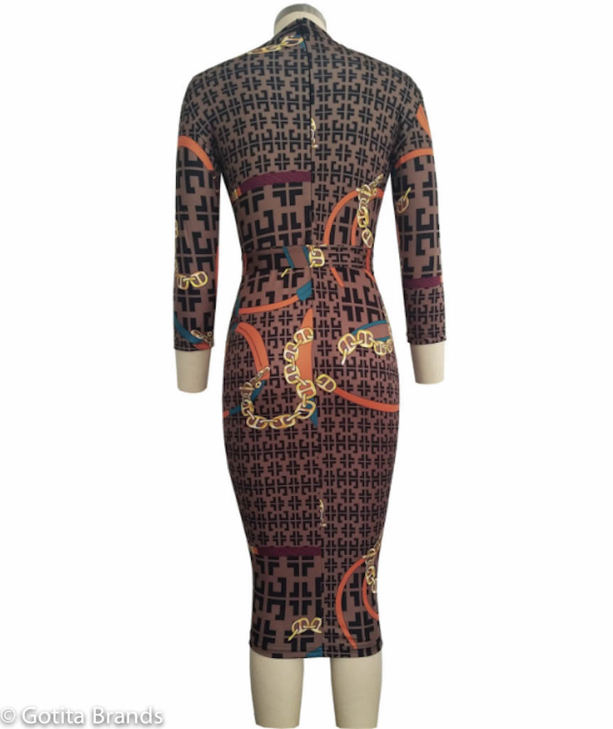 Sexy Trendy Party Outfit Long Sleeves Bodycon Dress Gotita Brands
