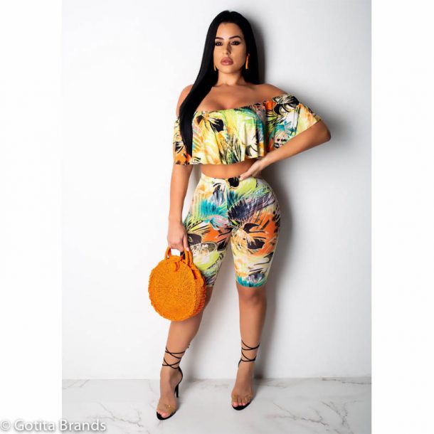 Cute Fashion Two Piece Set - Trendy Outfit - Floral Design - GOTITA BRANDS