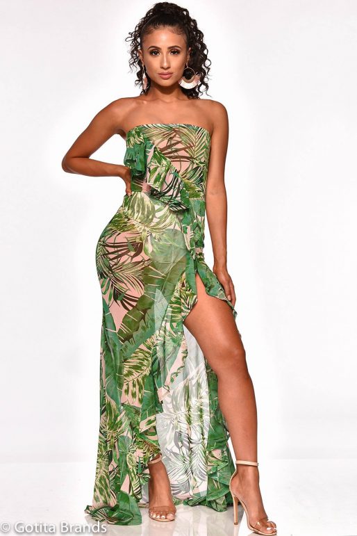 Fashion Dresses For ladies Designed with See Through Floral print Fabrics
